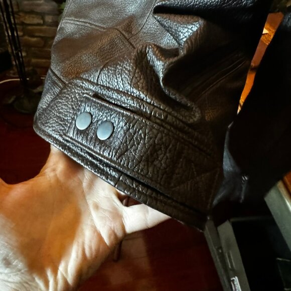 JOHN VARVATOS 25th Anniversary Silver Foil Leather Moto Jacket sz48 - Picture 12 of 12